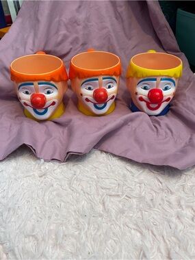 Kids Clown Head Toy Banks - Orange & Yellow